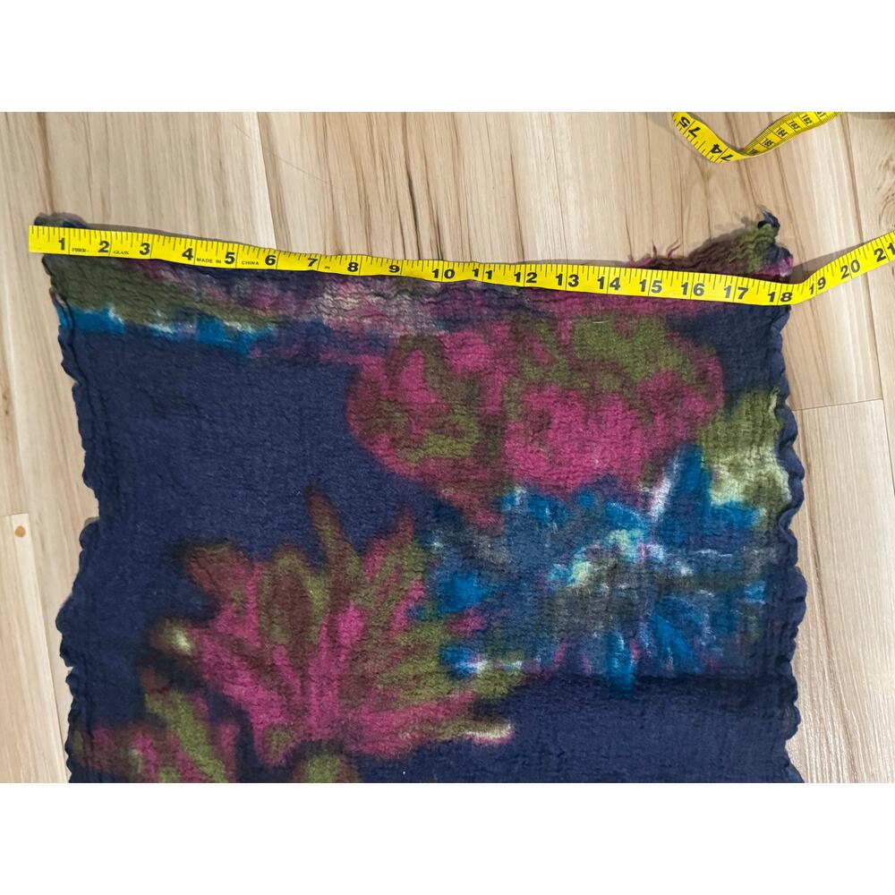 Saachi Hand Dyed Silk Wool Scarf‎ Boho Textured Artsy Unique Colorful - Picture 6 of 6